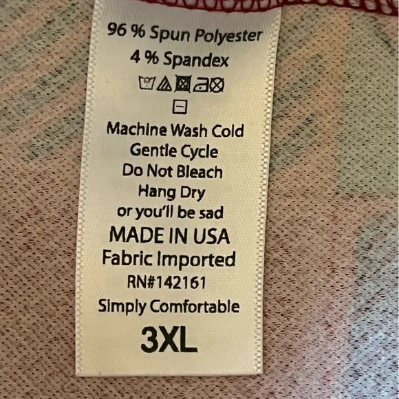 LuLaRoe Straight MIdi Skirt, Red Blue | 3X - Picture 9 of 9